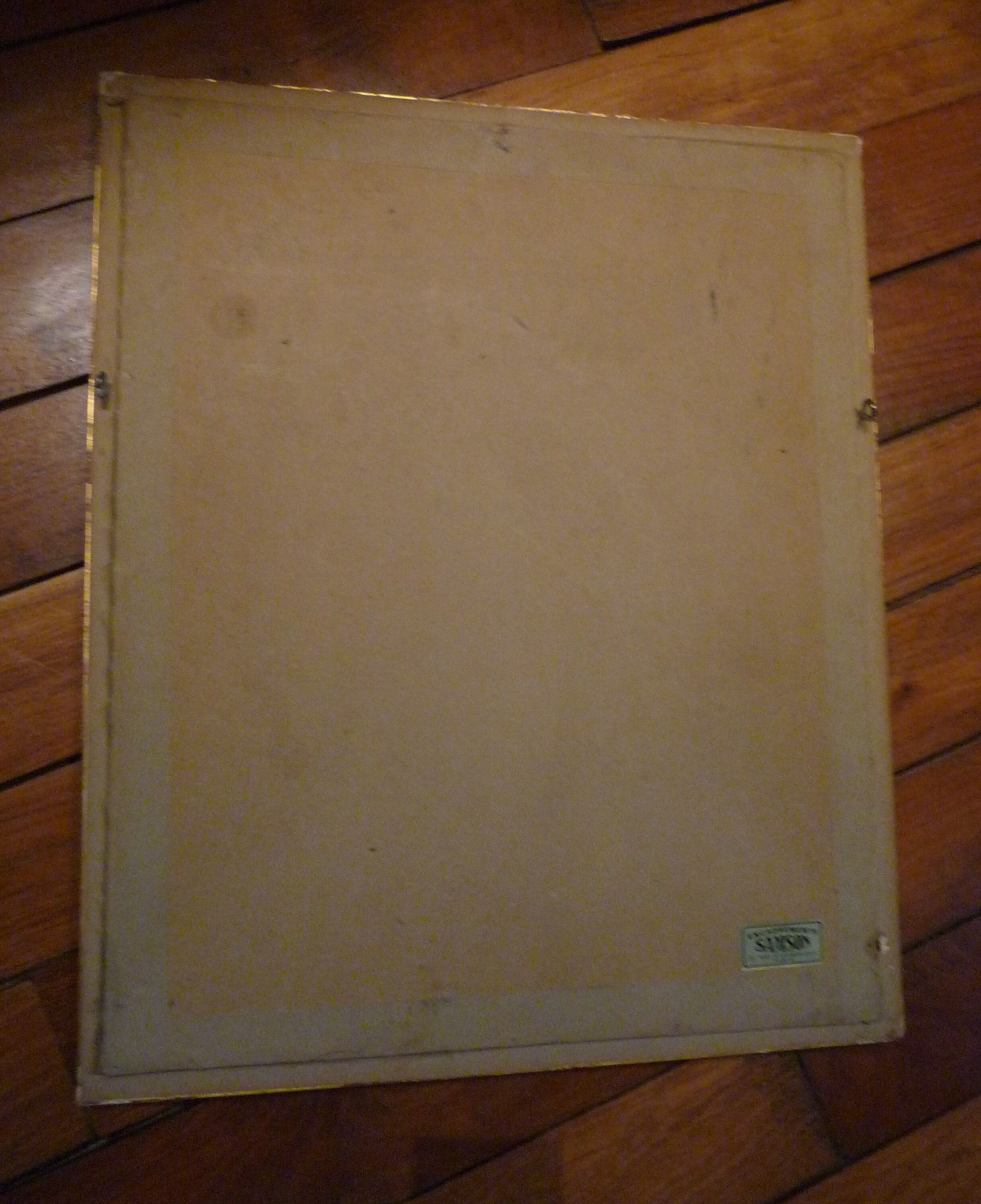 Framed watercolor, autumn landscape in Fontainebleau, 1936