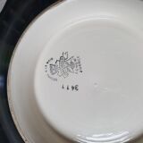Fruit cup dish longwy france daffodils numbered deco flower on foot