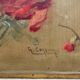 Tableau bouquet de fleurs sur huile : signé G.CORDIER