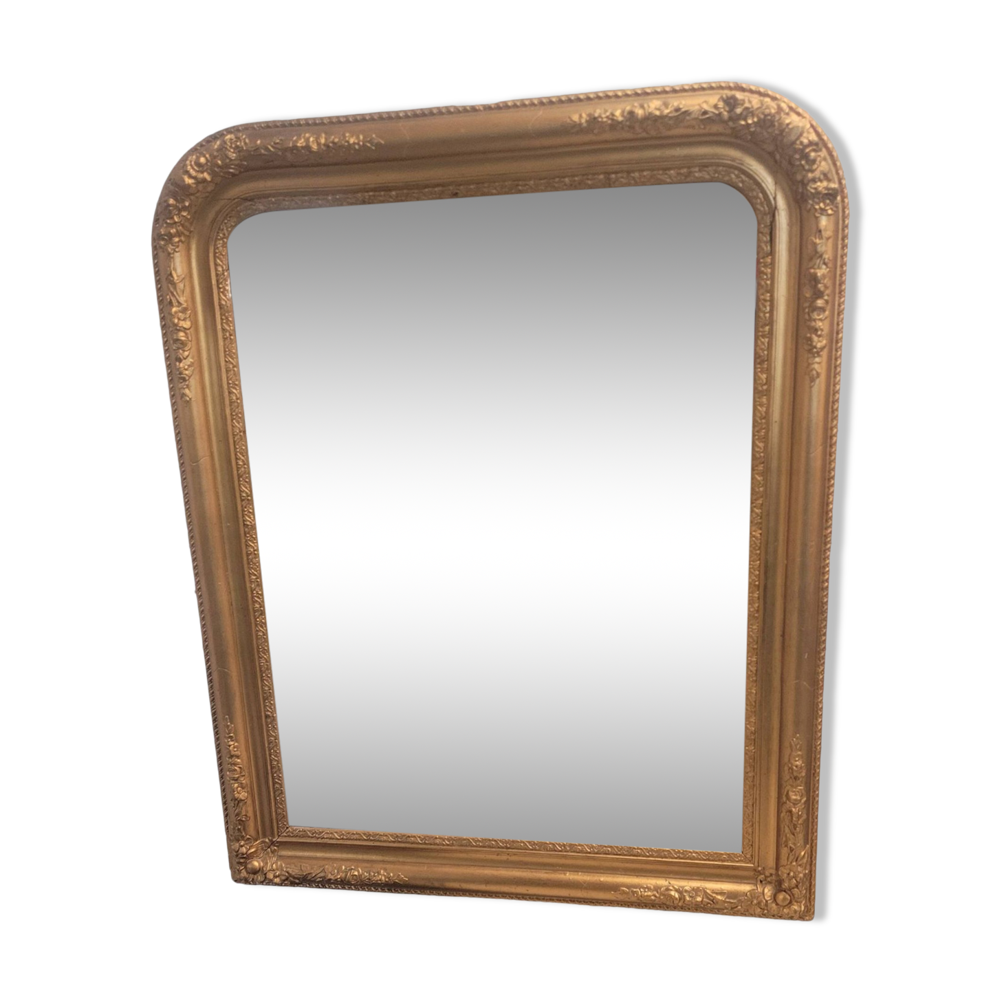 Old Louis Philippe style gilded mirror, 100×83cms