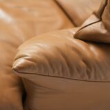 Portovenere sofa in original leather by Vico Magistretti for Cassina