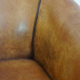 Fauteuil club en cuir de mouton