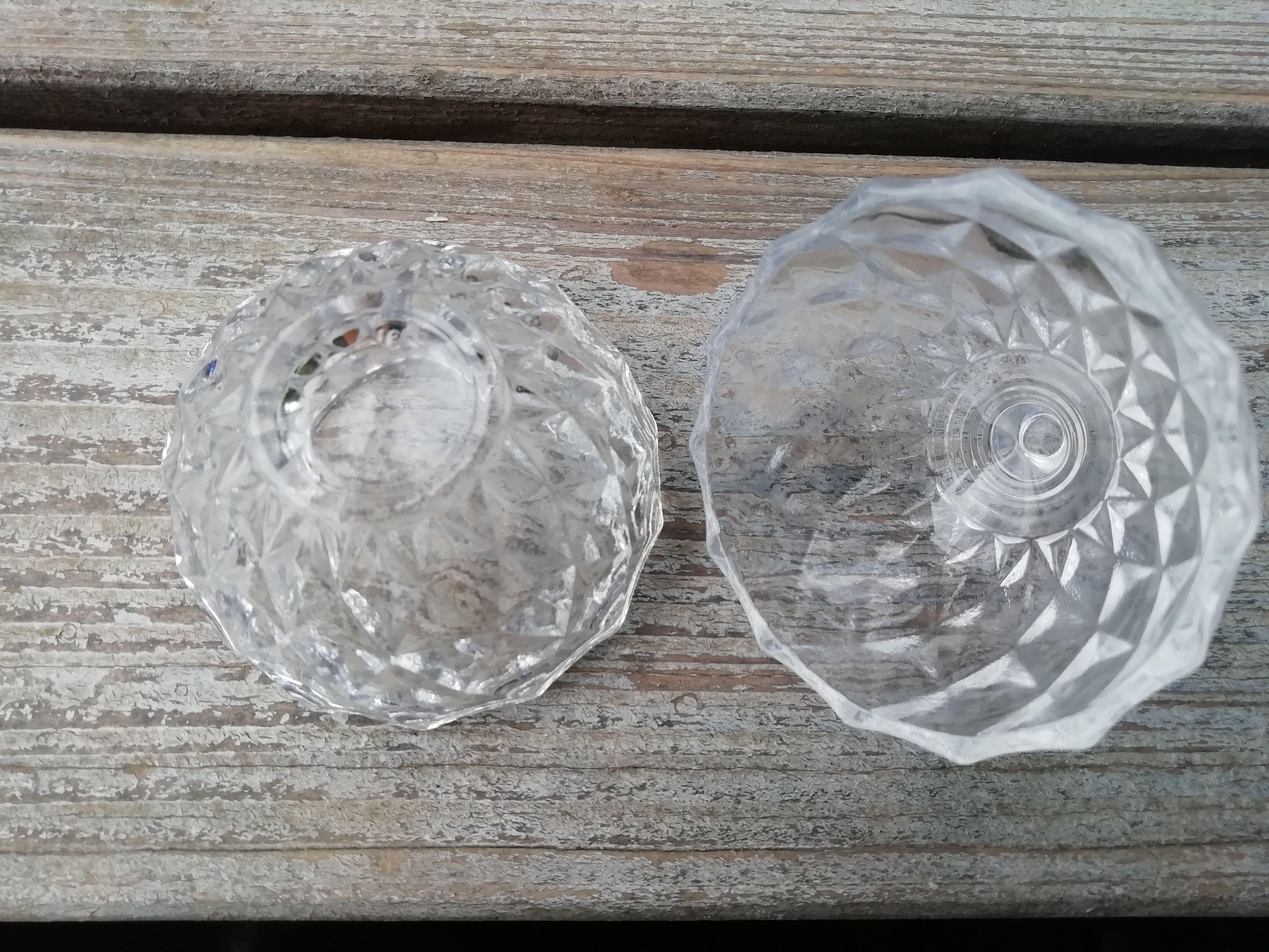 Small chiseled glass candy