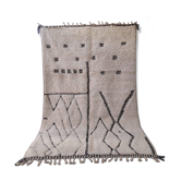 Large Authentic Beni Ourain Rug with Abstract Berber Symbols 300x200cm