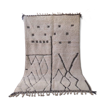 Large Authentic Beni Ourain Rug with Abstract Berber Symbols 300x200cm