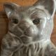 Chat sculpture. Grès . Taille réelle