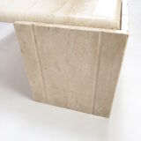 Italian travertine coffee table, 1980s
