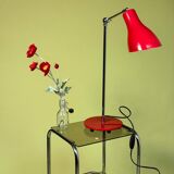 Vintage chrome & red lamp