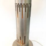 Vintage 70s design lamp in brushed aluminum