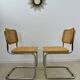 Lot of 2 identical caned chairs Cesca B32 design Marcel Breuer 1970 Made in Italy vintage