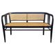 Vienna Secession beech canapé with cane seat and backrest.