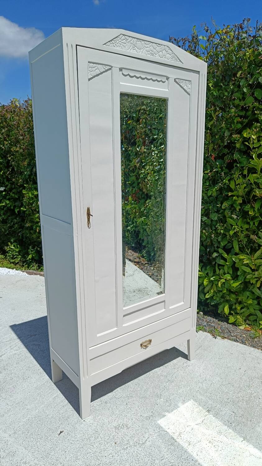 White art deco Parisian wardrobe