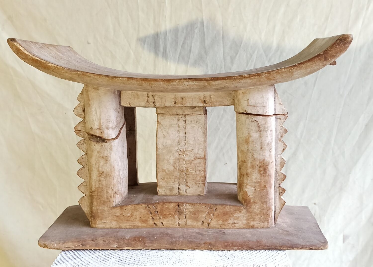Antique wooden stool african art ashanti from ghana