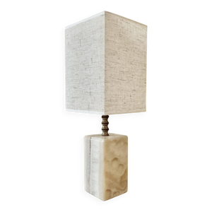 Lampe en onyx et laiton