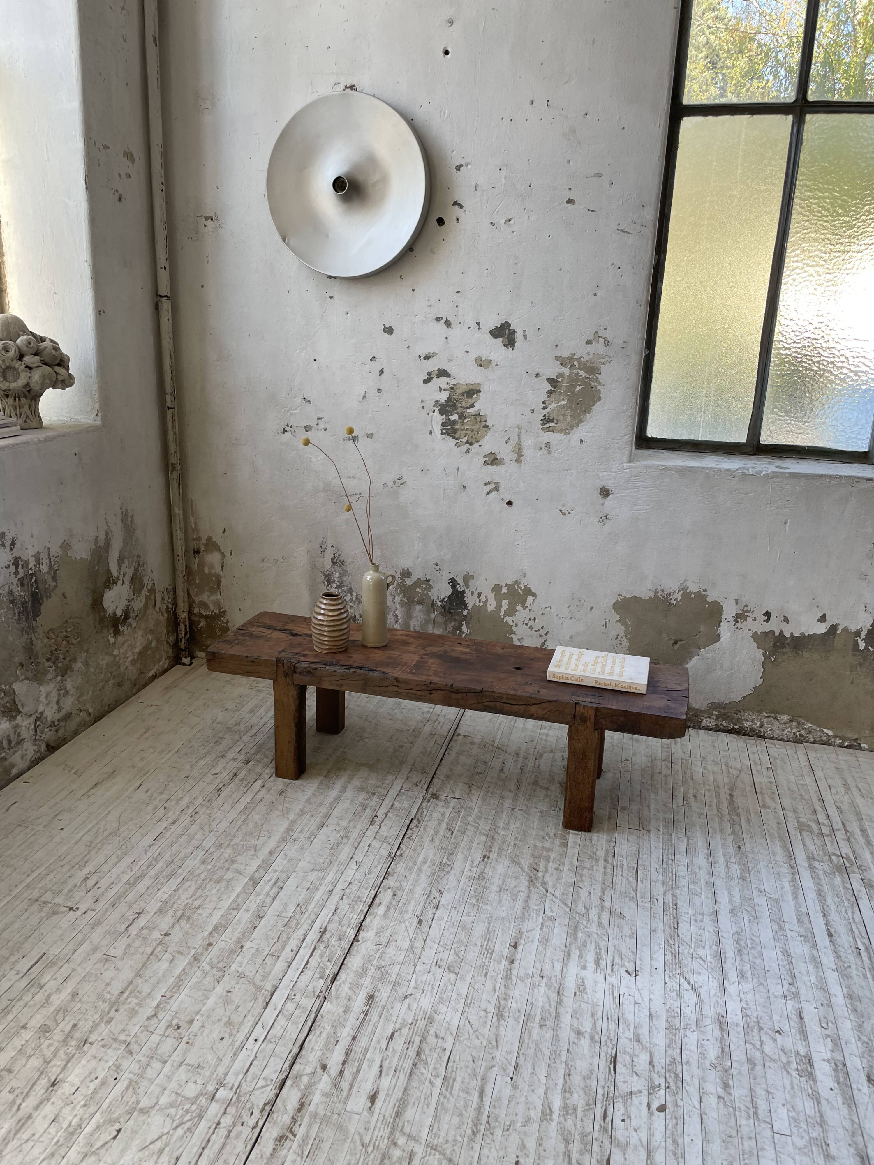 Brutalist workbench solid cherry coffee table