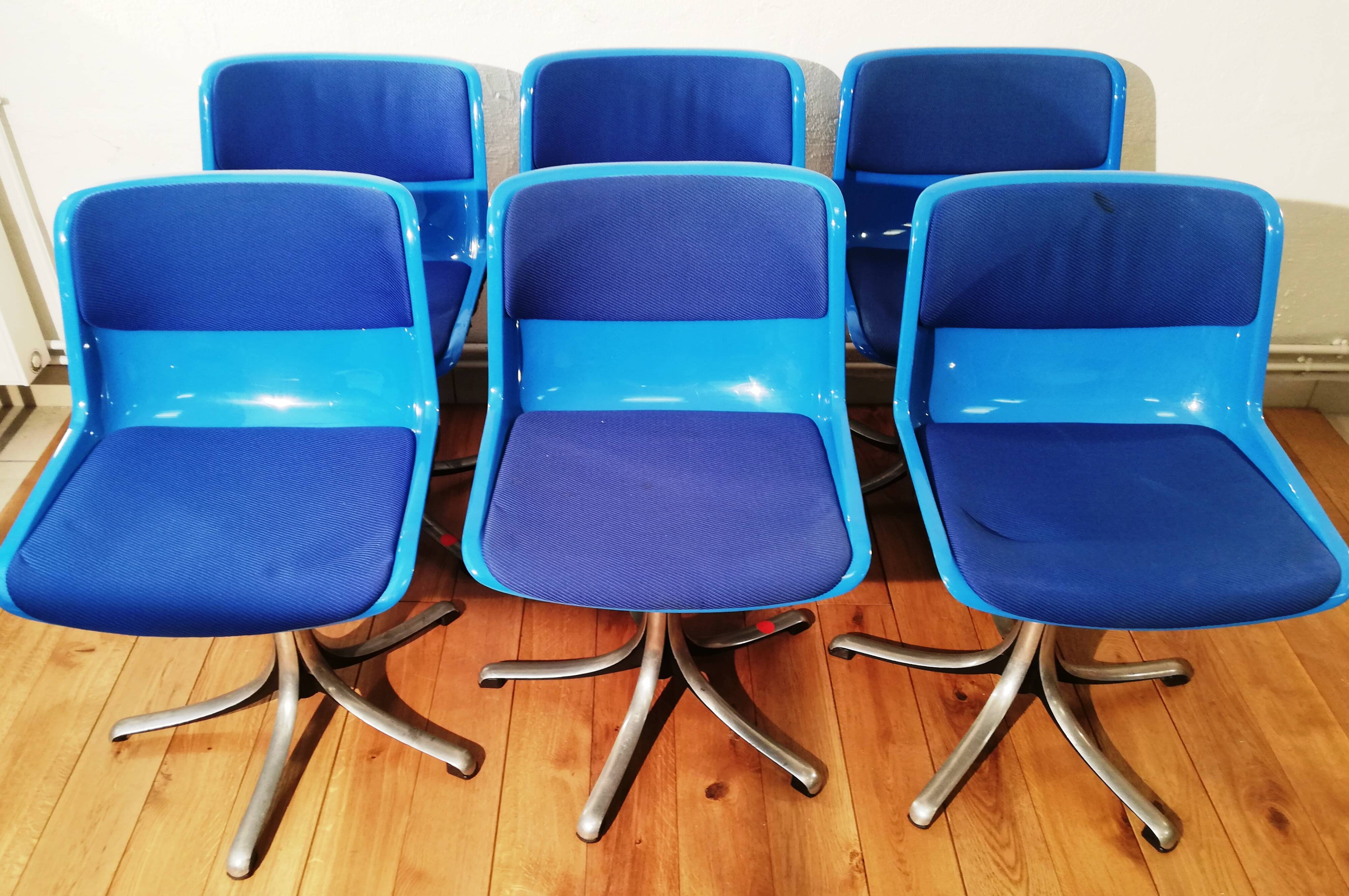 Set of 6 Modus chairs, Osvaldo Borsani