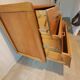 Vintage 1950 oak chest of drawers with pyramidal drawers