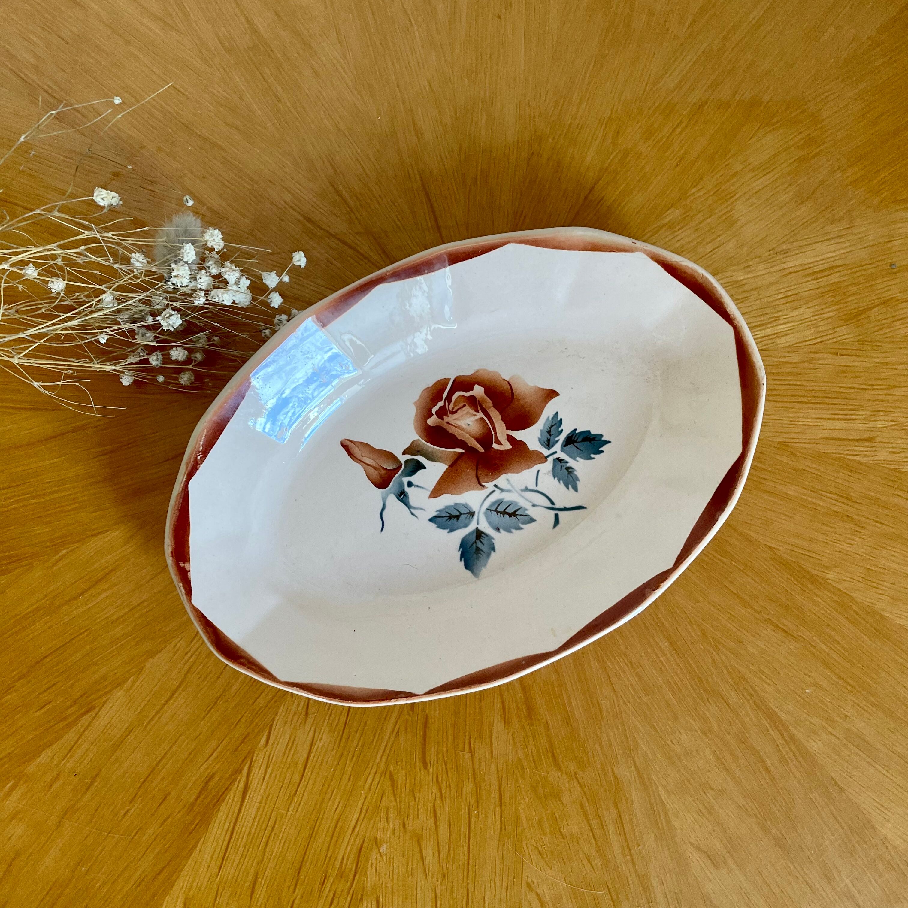 Dessert dish Digoin Sarguemines 1930