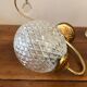 Duo of brass and glass wall lamps