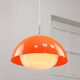 Lampe à suspension en verre acrylique orange de style Space Age, Italie, années 1970