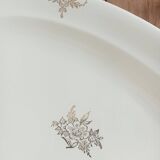 Plat ovale Villeroy et Boch, fleurs dorées