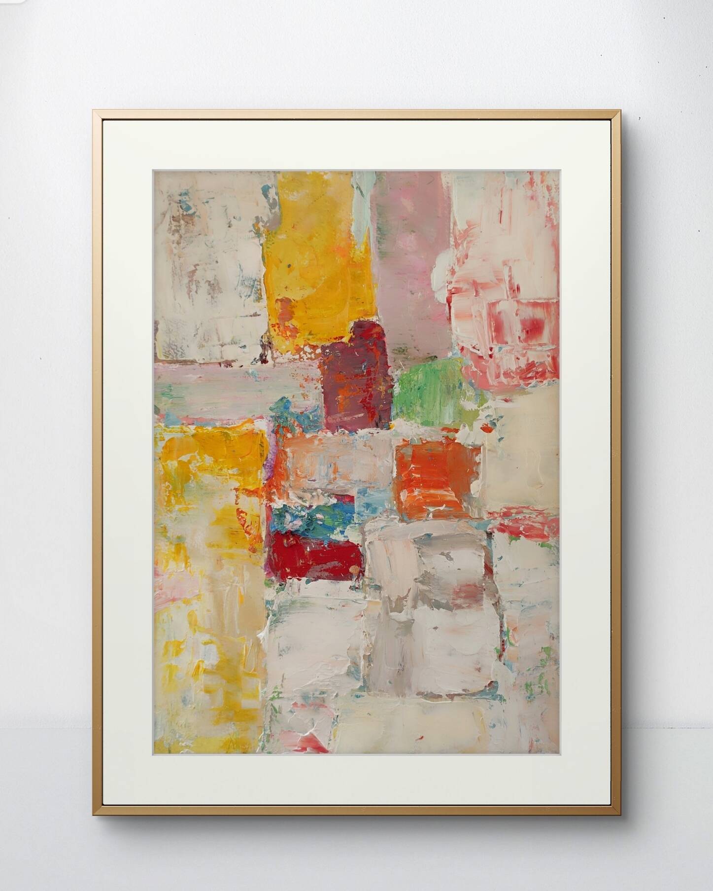 Original painting Abstract art cityscape