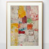 Original painting Abstract art cityscape
