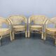 1970s Set of Four Rattan Chairs, Italy