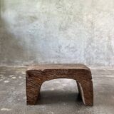 Low stool in old Asian monoxyl teak