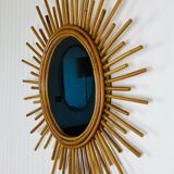 Mirror sun rattan - vintage 70