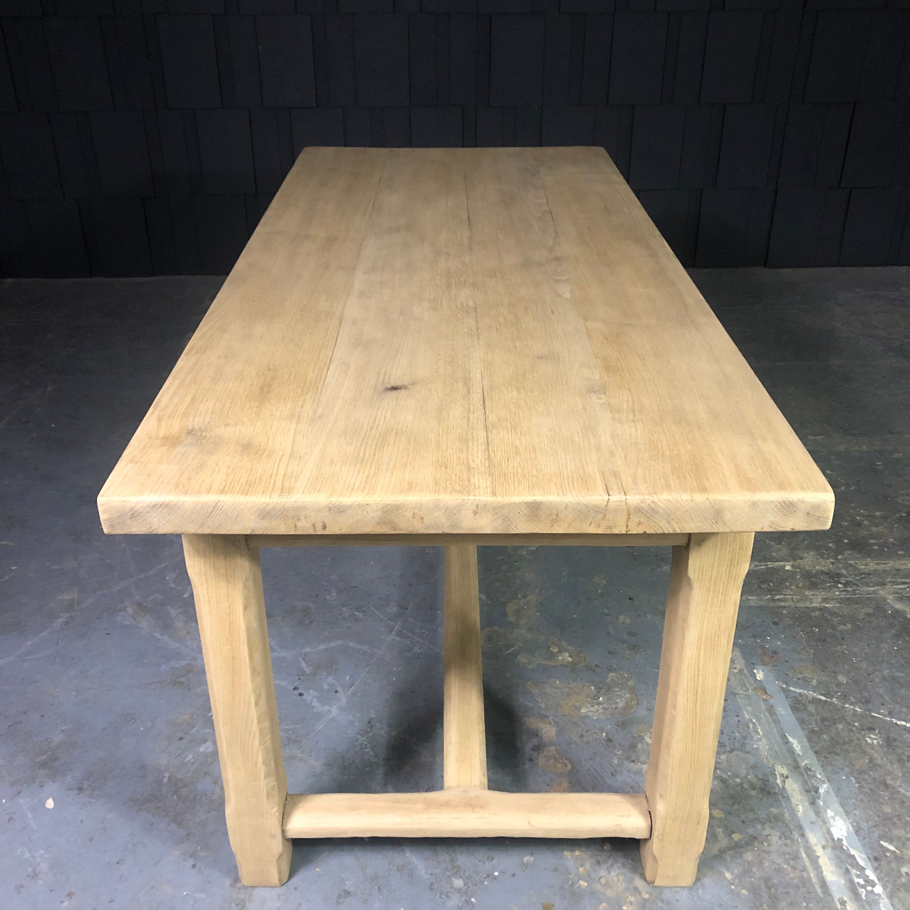 Whitewashed oak farmhouse table
