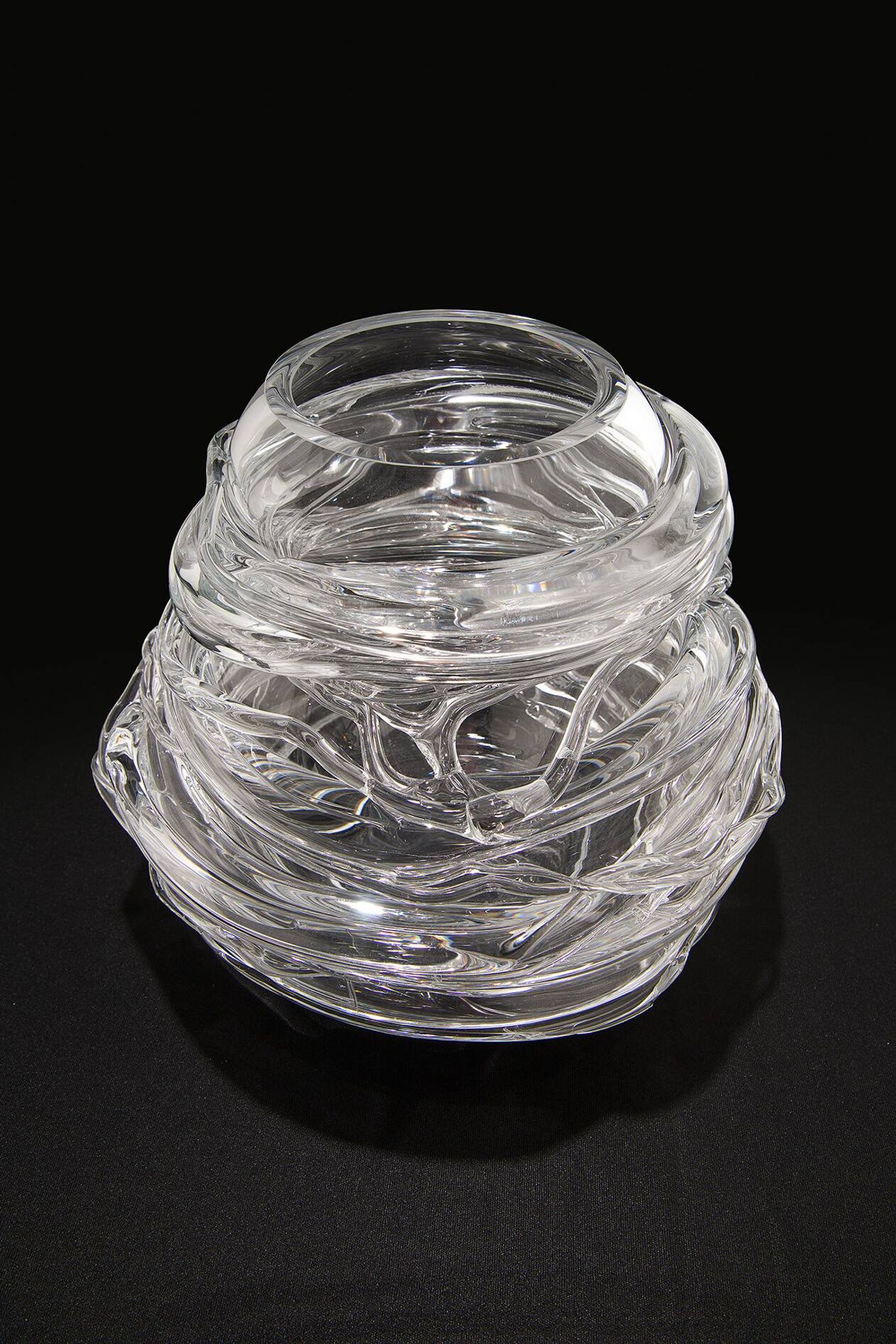 Vase 'Drop Honey' en verre cristal - Sem Schanzer (comme l'Anverre)