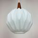 Scandinavian suspension teak opaline "origami" 1960