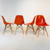 4 DSW chairs by Charles and Ray Eames, USA 1977