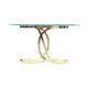 Brass ribbon console table Design Institute of America