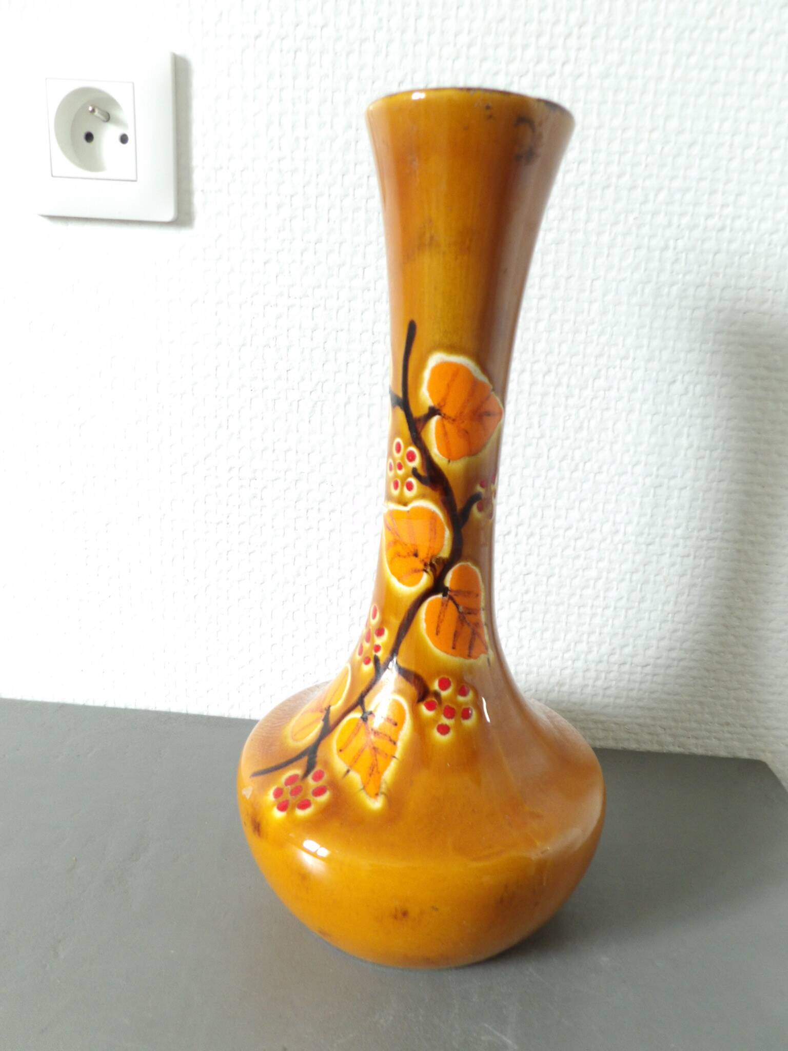 Orange neck vase