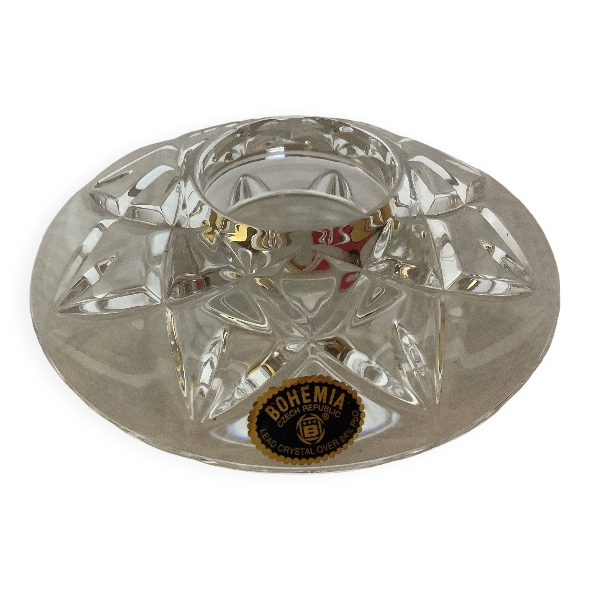 Bohemia crystal candle holder