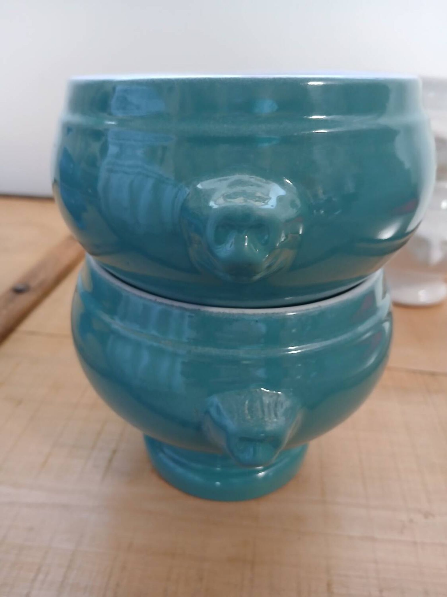 6 antique soup bowls