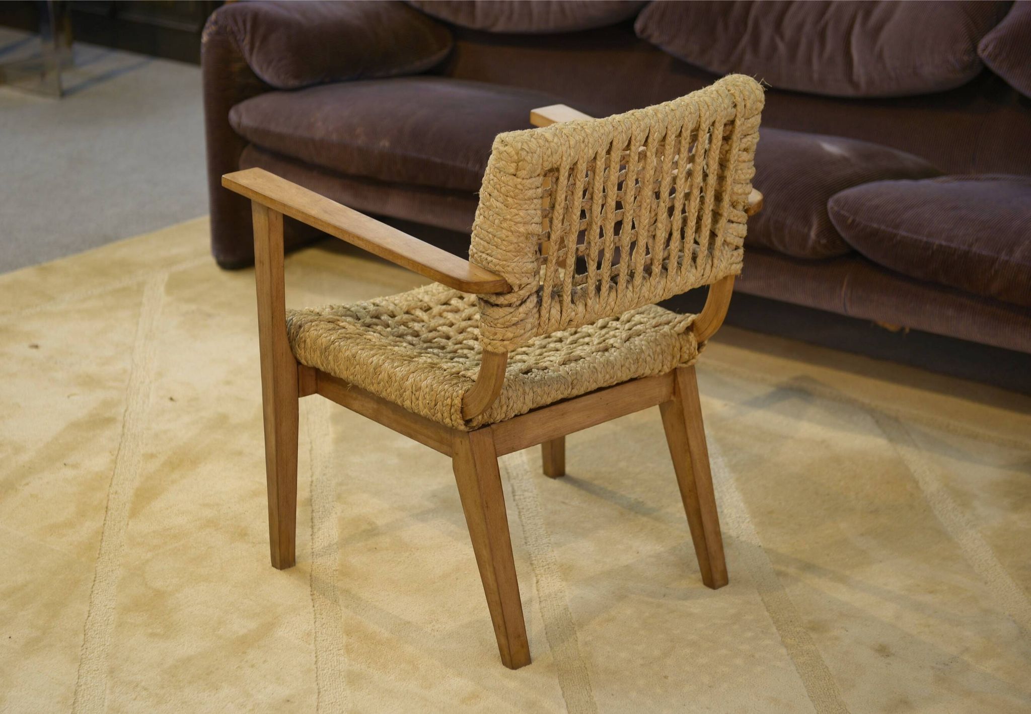 Armchair by Adrien Audoux and Frida Minet for Vibo Vesoul 1940s