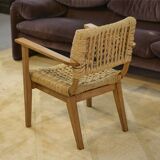 Armchair by Adrien Audoux and Frida Minet for Vibo Vesoul 1940s