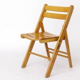 1 of 4 Vintage Folding Chair, 1950s–1960s German Design, Beech Wood