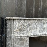 Louis XVI fireplace in gray marble Saint Anne, eighteenth century