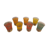 Colored granite glasses 60's