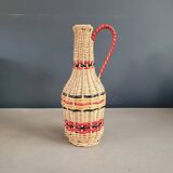 Vintage wicker carafe bottle