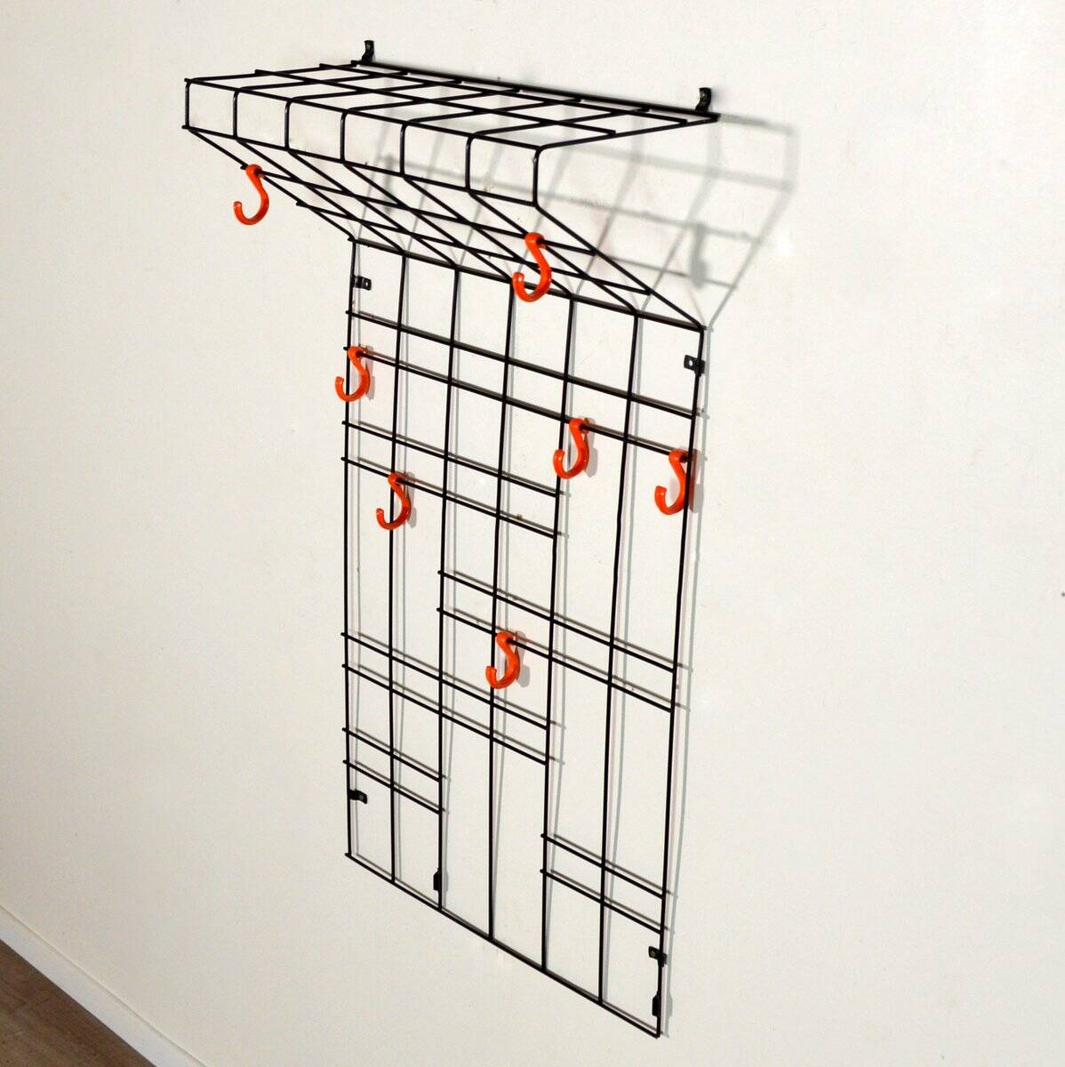 Wire coat rack by Karl Fichtel for Drahtwerke Erlau 1950s