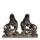 Pair of cast iron fire dogs