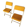 Pair of Lafuma Chantazur golden chairs