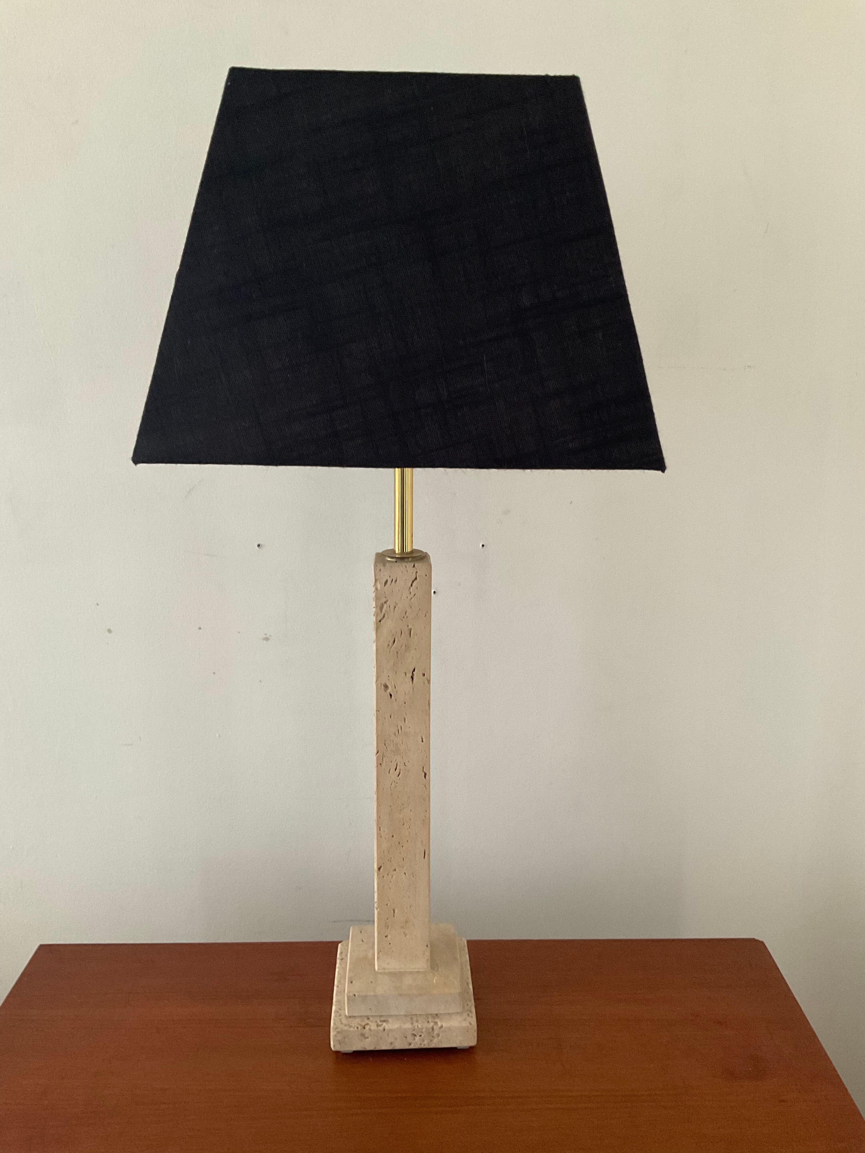 Vintage travertine lamp from the 70s