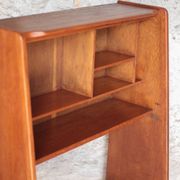 Vintage wooden furniture, Roger Landault shelf for ABC, 1950s.