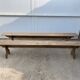 Pair of solid oak wood farmhouse benches 250cm rustic 1900